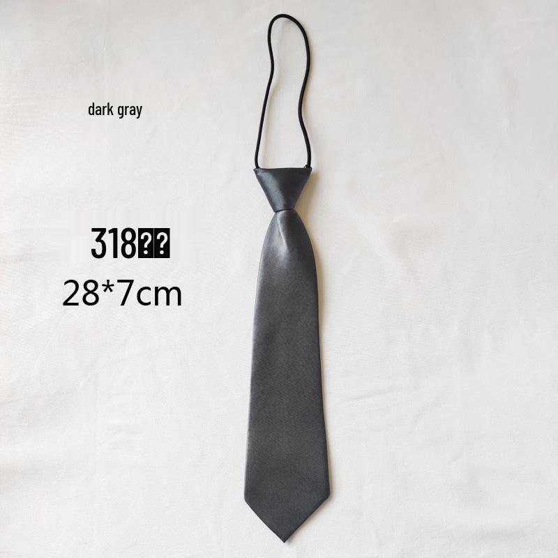 Solid Color Short Pullover with Cute Tie for Women & Children - Casual Uniform Accessory