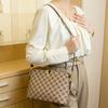 Women's Diagonal Shell Bag Classic Vintage Print Bag Light Luxury Large Capacity Single Shoulder Chain Hand Bag