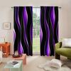 Purple and black striped printed curtains, a light and comfortable decoration for the living room, bedroom and kitchen