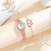 Women's Stylish Diamond-Set Quartz Watch with Versatile Steel Band