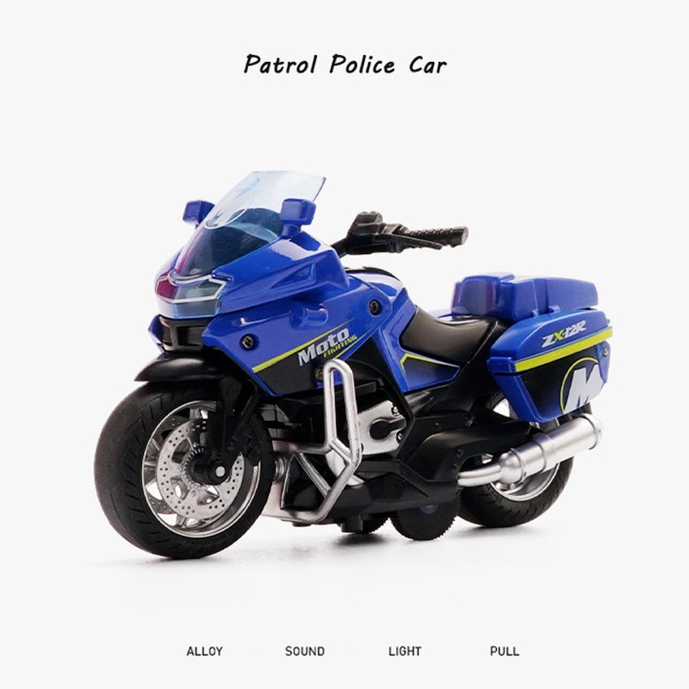 KLT 1:14 Patrol police motorcycle alloy model car for kids toys for boys toys for kids cars toys