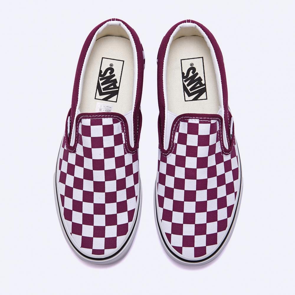 Vans Klasická šachovnice Slip On Color Theory Dark Purple Vn000bvzdrv1