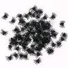 100 Stück Halloween Spinnen Dekorationen Kleine Schwarze Leuchtende Plastikspinnen Spukhaus Spinnendekoration Simulation Kniffliges Spielzeug