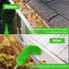 Gutter Cleaning Brush Roofing Tool with Telescopic Extendable Pole 8.2Ft Guard Cleaner Tool Easy Remove Leave, Green