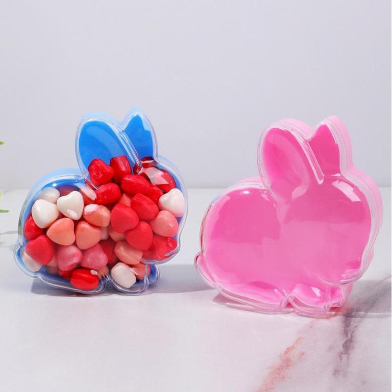 Rabbit Shape Plastic Candy Box Wedding Gift Box Party Favors Candy Holders Gift Boxes Wedding Like Candy Pack Christmas Supplies