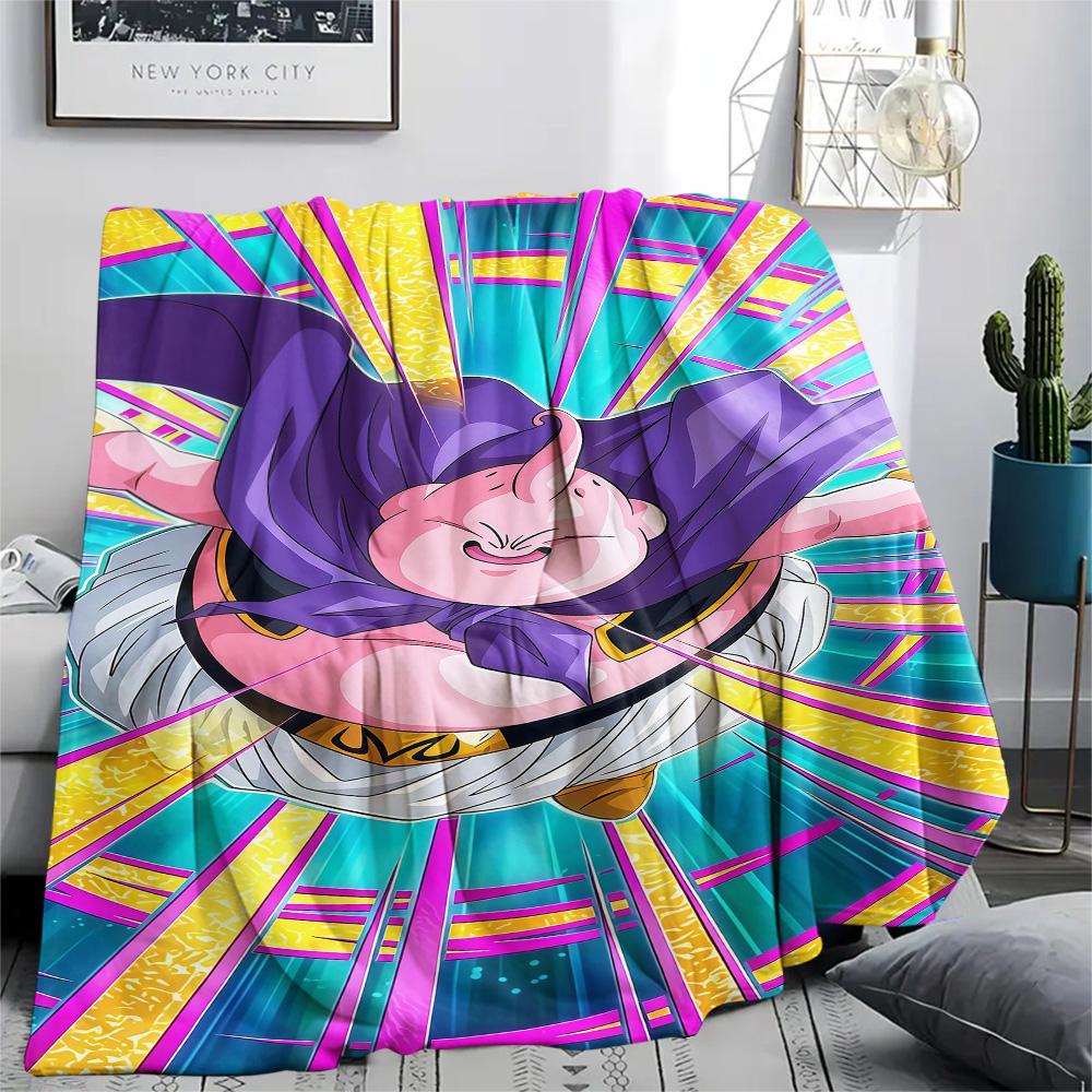 1PC Krillin Patterned Flannel Blanket Suitable For All Seasons For Home Decor Warmth And Comfort Gifts Holiday Present