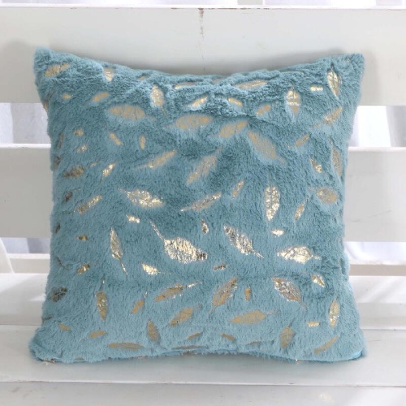 43X43Cm Cushion Cover Short Plush Gold Plated Throw Pillow Embedded Decoration Cushion Home Pillow Cover Coreless Single Pillow Cover