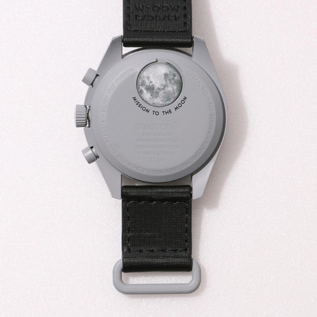 OMEGA SWATCH Moon Original Omega Swatch Mission Uhr Moon Collaboration Wasserdicht Mission to Moon Band × Herren Damen [Shopper/Silikon inklusive]