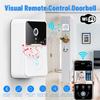 Trådlös intercom dörrklocka HD Visual Remote Dörrhål Uppladdningsbar Auto Capture Video Talk Smart Wifi Bell