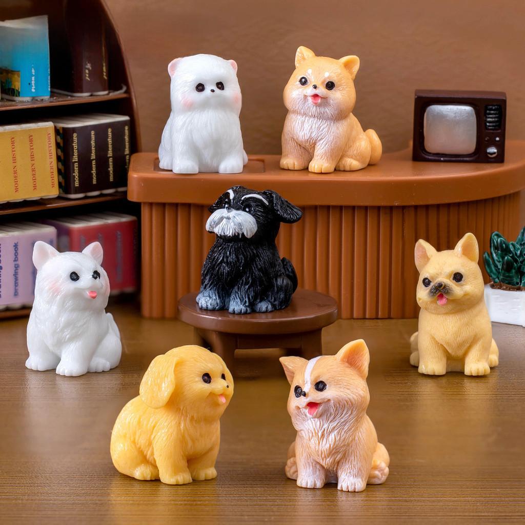 Adorable Resin Miniature Dogs Blind Box Creative Garden Decor Accessories