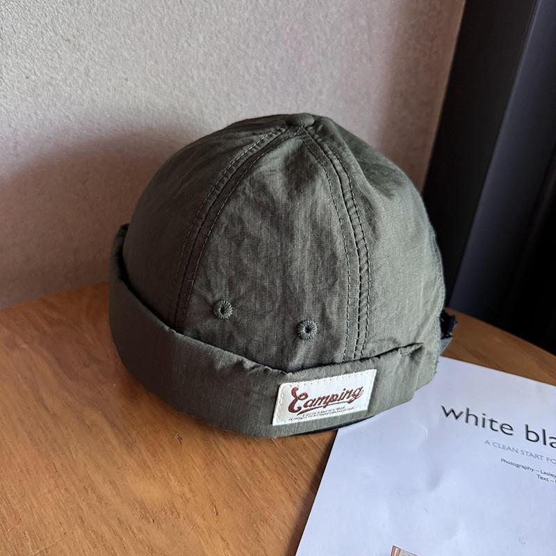 Color Fashion Solid Letter Decoration Neutral Casual Dome Hat Autumn For