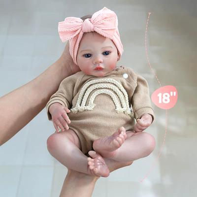 Rebirth Doll 50cm Full Soft Glue And Cloth Body Solid 3D Rebirth Baby Live Doll Vinyl Doll