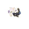 Creative Starry Sun Moon Flower Koi Enamel Black&White Brooch For Women Men Animals Brooch Pins Casual Jewelry Accessories Gift