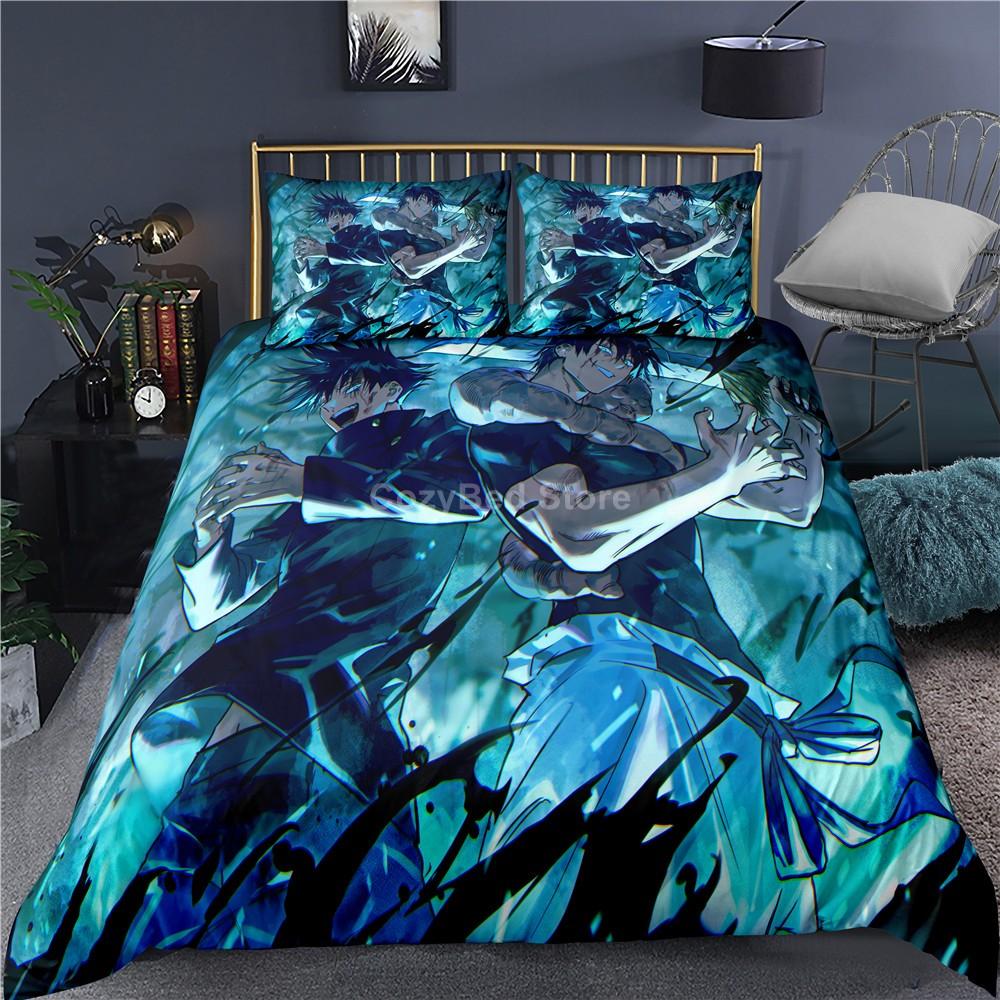Jujutsu Kaisen Bedding Set Japan Famous Anime Duvet Cover Sets Comforter Bed Linen Twin Queen King Single Size Dropshipping Gift