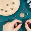 10Pcs 304 Stainless Steel European Beads, Large Hole Beads, with Plastic, Grooved Column, Stainless Steel Color, 10x8mm, Hole: 4mm