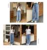 Plus Size Lyocell High-Waisted Wide-Leg Flowy Jeans – Tummy Concealing Floor-Length Women's Pants, Style 66130