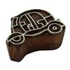 Indian Wooden Textile Stamps Auto Rickshaw Printing Decorative Block