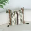 Bohemia Dark Green Throw Pillowcase Cojines Vintage Cotton and Linen Sofa Cushion Cover Headboard Pillow Covers 30x50/45x45cm