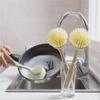 Wheat Straw Long Handle Non-Stick Oil Pot & Dish Brush - Hangable, Portable Kitchen Cleaning Tool