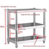 Xingdu 3-Tier Stainless Steel Kitchen Storage Rack