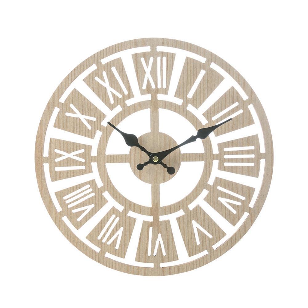 Wooden  Analog Display Decor Garden Hallway Outdoor Hanging Wall Clock (33cm)