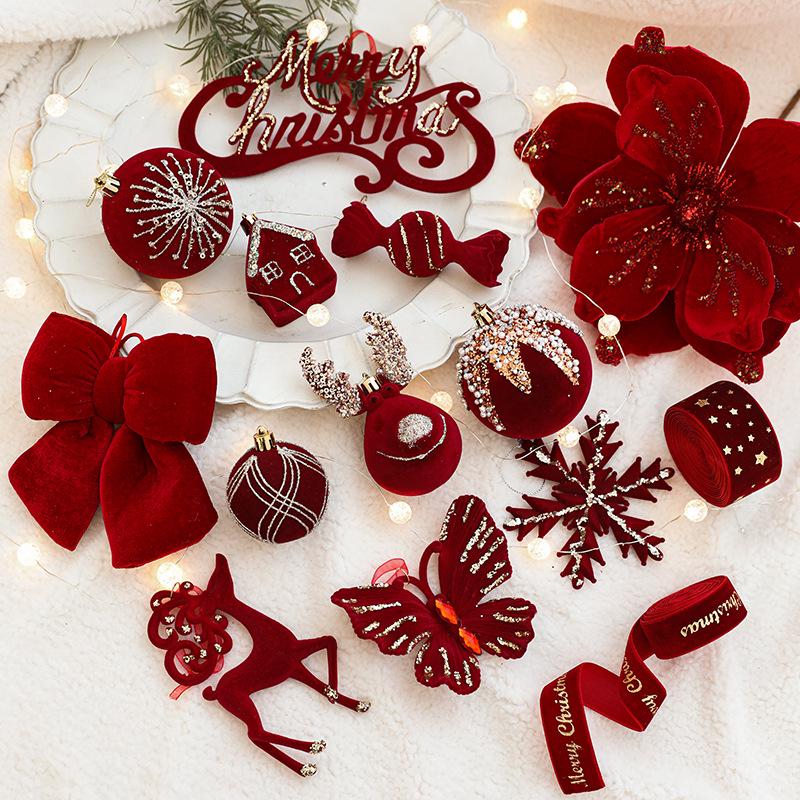 Nordic Luxury Snowflake Christmas Ornaments - Exclusive Flocked Decorations