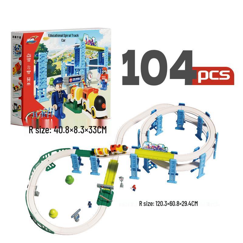 Forest Train Track Adventure Set: Educational Puzzle & Construction Vehicles for Ages 3-6