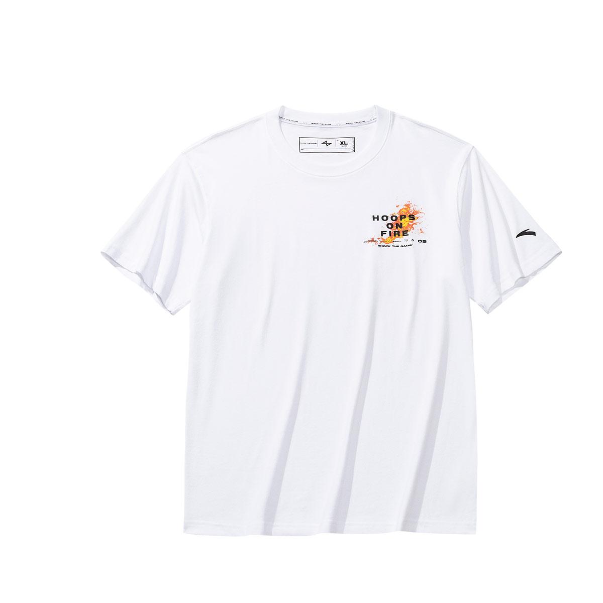 

Anta Comfortable T-Shirt Short Sleeve Knitted Top Men tops Pure-White 152531148-1 L
