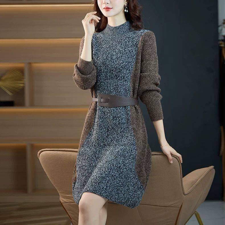 2025 Neuer Stil Schmeichelndes Kleines Kleid für Herbst/Winter: Perfekt zum Schichten mit Mänteln, Wolle und langärmeligen Strickkleidern.