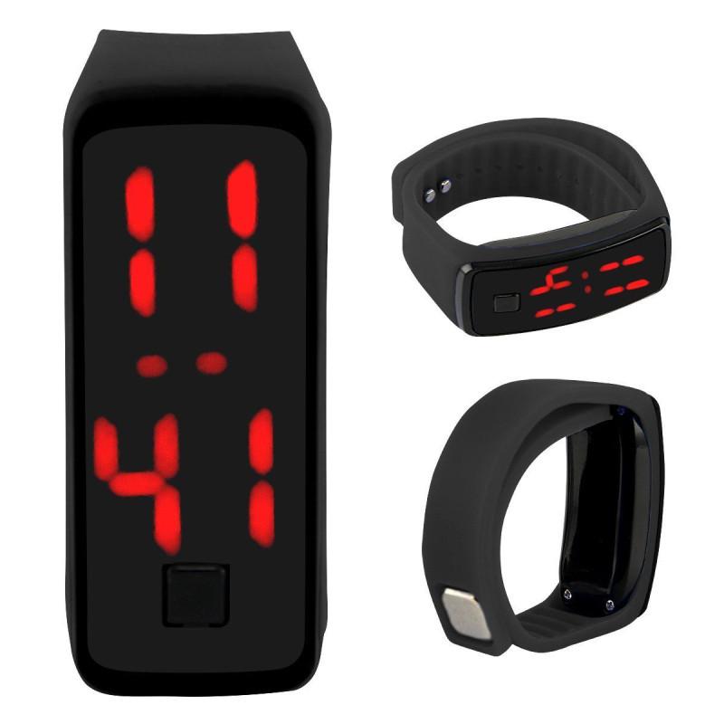 Kids Digital Electronic Watch With Pu Strap And Square Plastic Dial For School Use