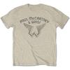 Paul McCartney Wings Logo T-Shirt Tops Tee Neutral New
