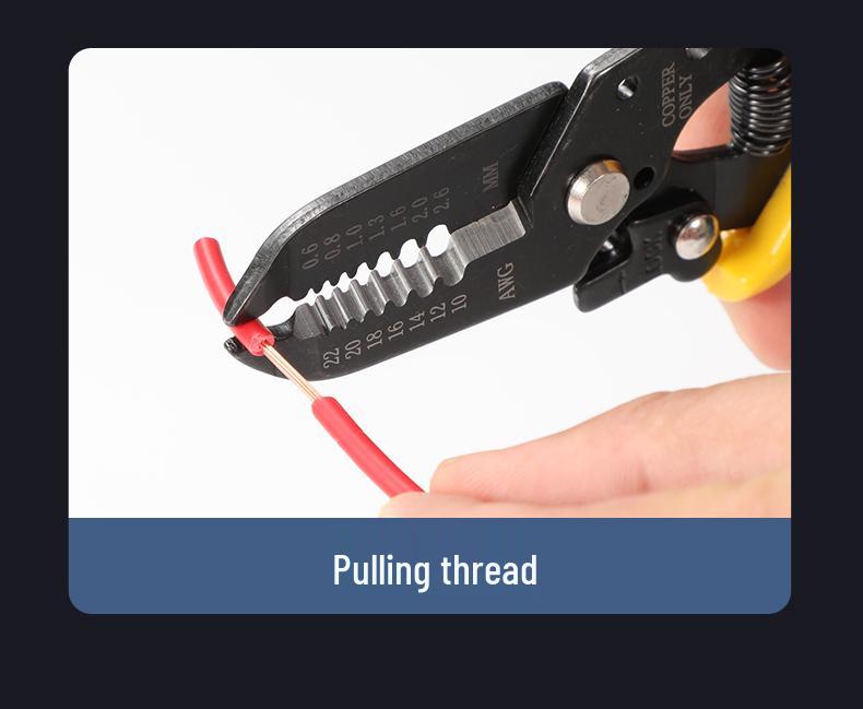 Multi-Functional Wire Stripper and Crimping Tool: Electrician's Stripping, Cutting, and Cable Pliers.