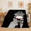Black Butler Cartoon Anime Flanelldecke Weiche Warme Überwurfdecke für Schlafzimmer Wohnzimmer Bett Reise Camping Picknick Geschenk