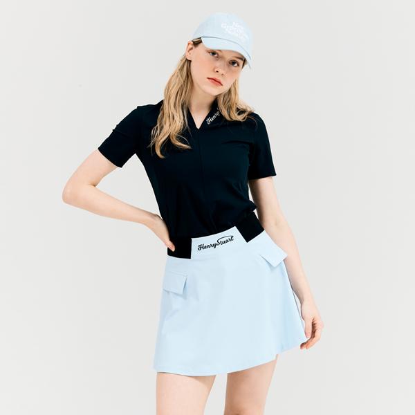 Henry Stuart Women'S Wide-Banding Flare Skirt Sky