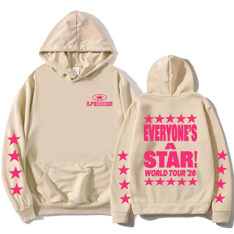 5 Seconds of Summer 5SOS Hanorace Toată Lumea E o Stea Turul Mondial 2026 Bluză cu Imprimeu Grafic Merch Mânecă Lungă Topuri Casual Femei