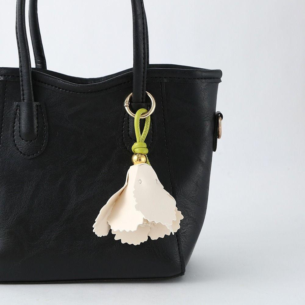Multi-color Hanger Pu Leather Tulip Pendant Fashion Creative Bag Charm Colorful Pu Flower Keychain Bag Accessory