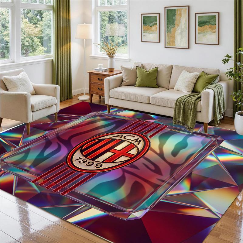 AC Milan Design Crystal Velvet Rug Soft Decorative Mat for Bedroom Entrance