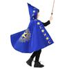 Children Halloween Wizard Blue Cape Costume Cosplay Party Prop Role Play Clothes