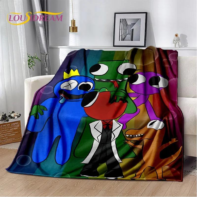 Game R-Rainbow Friends Cartoon Soft Flannel Blanket for Beds Bedroom Sofa Picnic ,Throw Blanket for Cover Outdoors Leisure Gift