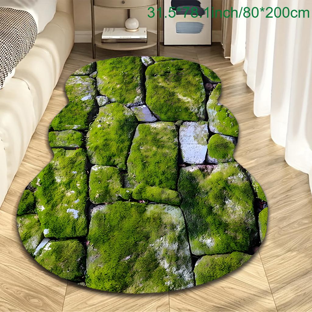 1pc Luxury Moss Natural Carpet, Durable Non-Slip Washable Indoor Rug For All Seasons, Halloween Thanksgiving Christmas Decor