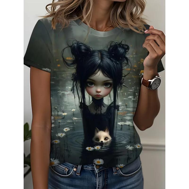 

Women s Versatile Crew Neck Top Loose Comfortable T-Shirts Women’s S