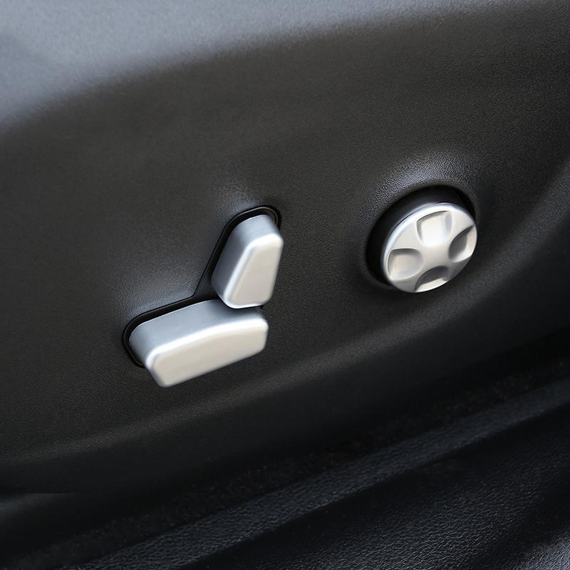 Zieraufkleber-Schale, Autozubehör, ABS, matt, für Jeep Compass 2017 2018, Abdeckung für den Sitzinnenraum des Autos, Sitzknopf-Einstellschalter