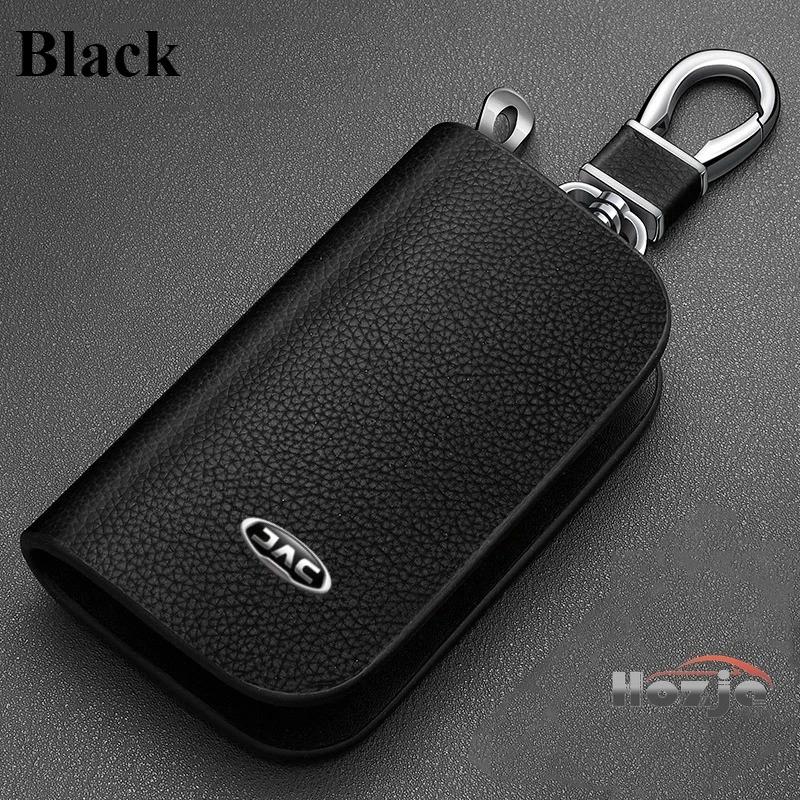 Car Leather Key Case Zipper Key Cover for JAC JS4 E-JS1 E-JS4 E-J7 T9 T6 T8 JS2 JS3 JS7 JS6 JS8 J7 Plus N90 N120X N200 N350 N410