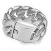 European & American Hot-Selling 32mm Thick Cuban Chain Bracelet Set - Bold Gold Titanium Steel Design