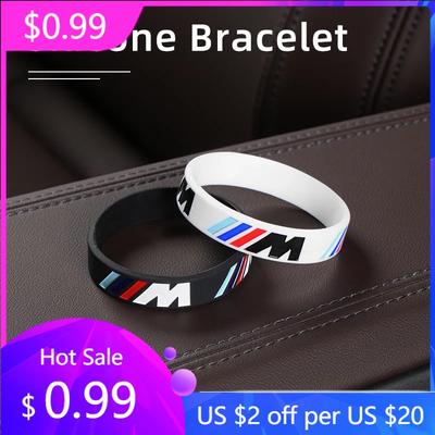2025 Hot Car Logo Silicone Sports Bracelet Outdoor Sports Elastic Wristband Wholesale For BMW M X1 X3 X5 X6 X7 E30 E90 M3 E84 E8