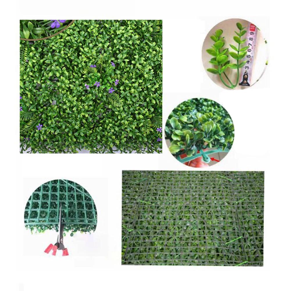 60x40cm Artificial Green Wall Landscape Home Garden Jungle Decor Super Plant Plastic Lawn Plant Hanging Lawn Wall Panel