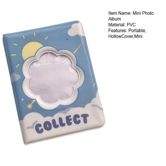 3 Inch Mini Photo Album 40 Pockets Hollow Cloud/Flower/Cake/Pudding Cover Portable PVC Small Idol Photocard Picture Holder Home Supplies