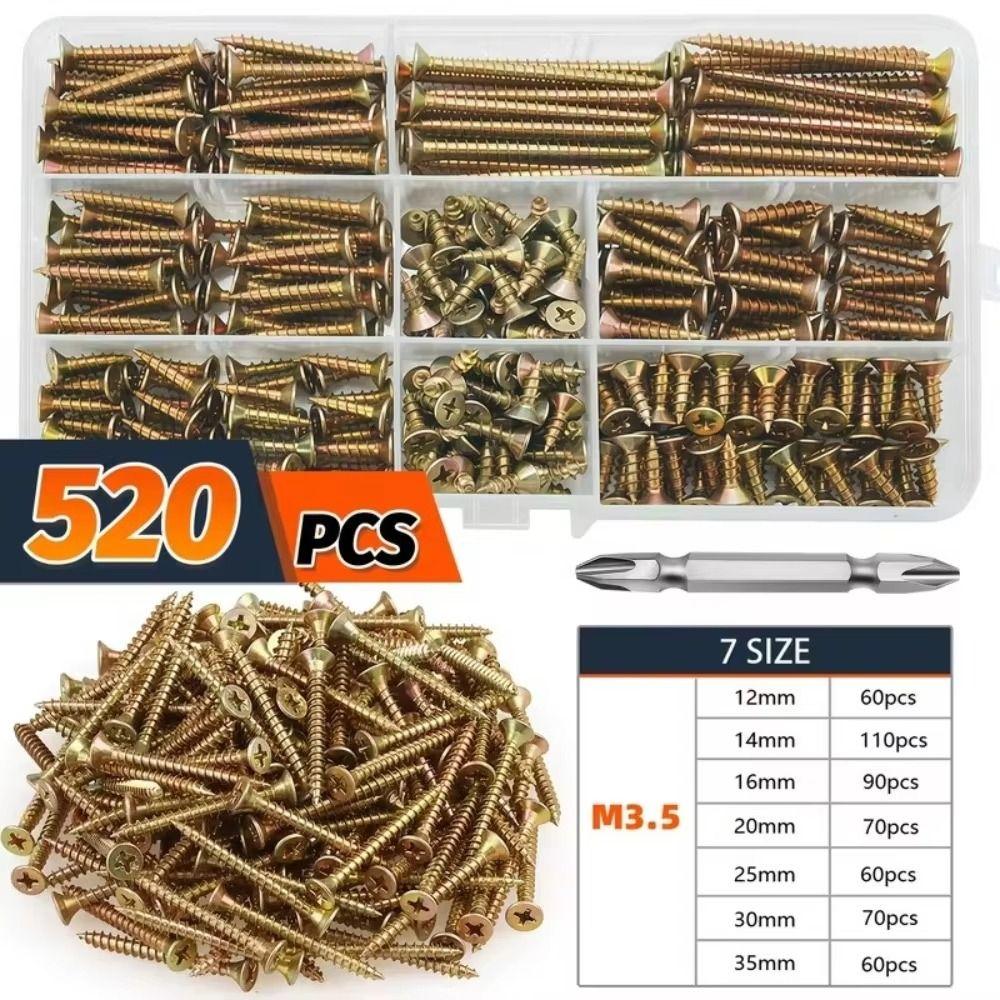 M 3.5 Deck Screws Carbon Steel Wood Screws Boxed Self-Drilling Wood Screws  Exterior Use