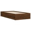 Vidaxl Bed Frame With Drawers, Brown Oak, 90X190 Cm