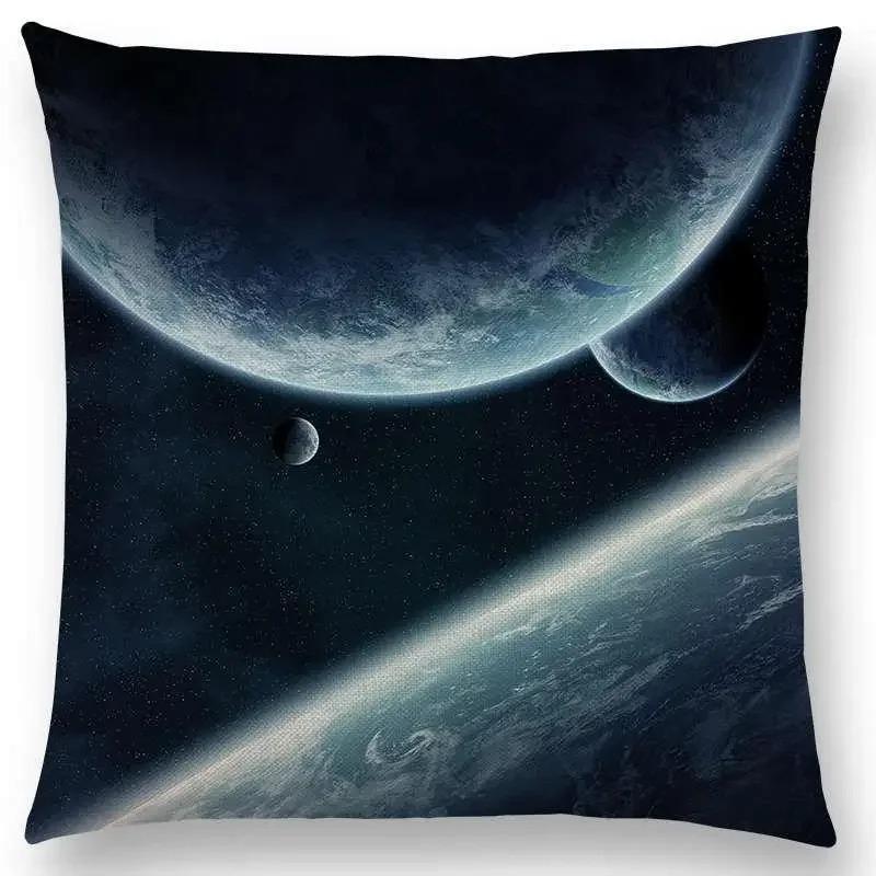 Beautiful Planets Amazing Galaxies Dreamy Stars Brand New Mysterious Universe Vast Outer Space Cushion Cover Sofa Pillow Cover